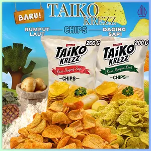 COD HALAL/Taiko Krezz Chips/Keripik Kentang/Cemilan/Promo Murah/Rasa Daging Sapi/Rasa Rumput Laut/Keripik/chips/renyah dan lezat/bahan baku berkualitas/Crispy Chips/Potato/Snack/Kripik