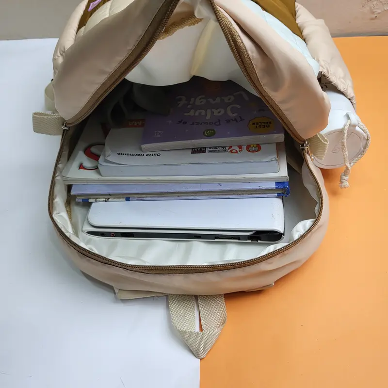 Tas Ransel Deizi Coqoutee Minimalis Warna Lembut Polyester Tahan Air - Selempang, Wanita 6