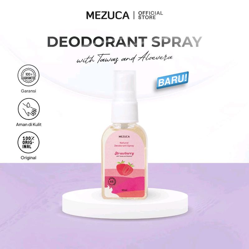 Deodorant Spray Mezuca 30ml Fresh Fruit With Tawas & Aloevera Meminimalisir Bau Badan Hingga 48 Jam 4