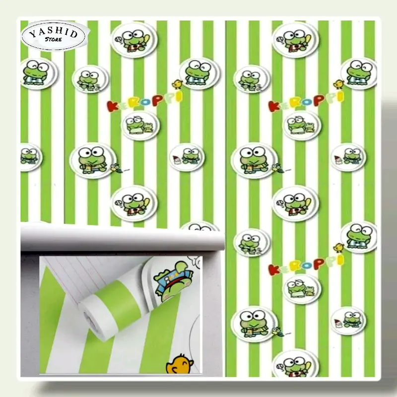 Wallpaper Dinding Motif Keroppi Pvc Kertas Stiker 0