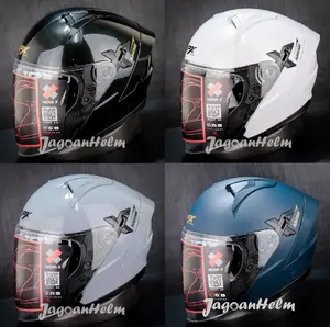 JPX HELM NOVA X V2 SOLID | NOVA-X DOUBLE VISOR - Motorcycle