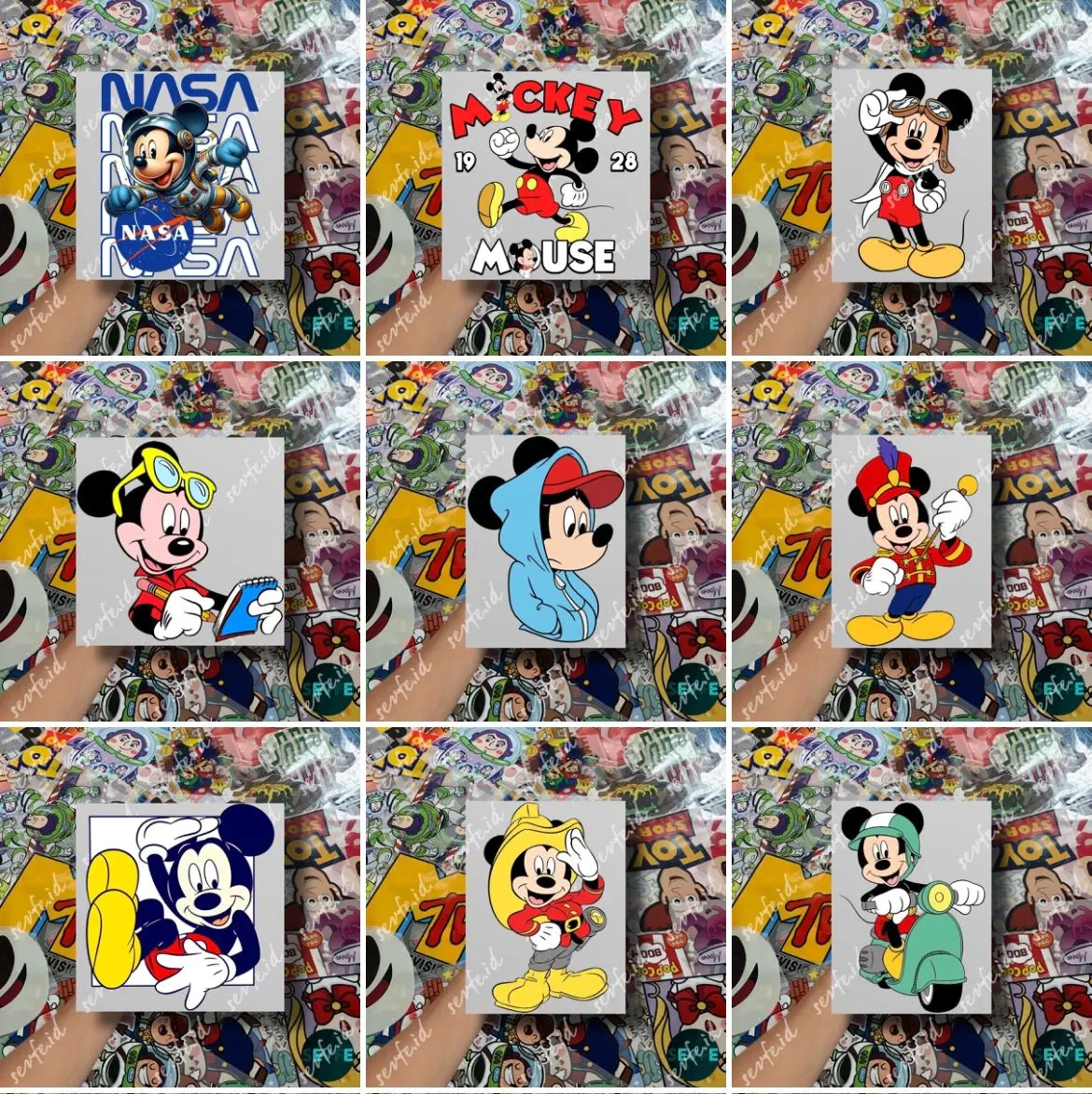 Stiker DTF Sablon Setrika Sablon Stiker MICKEY MOUSE
