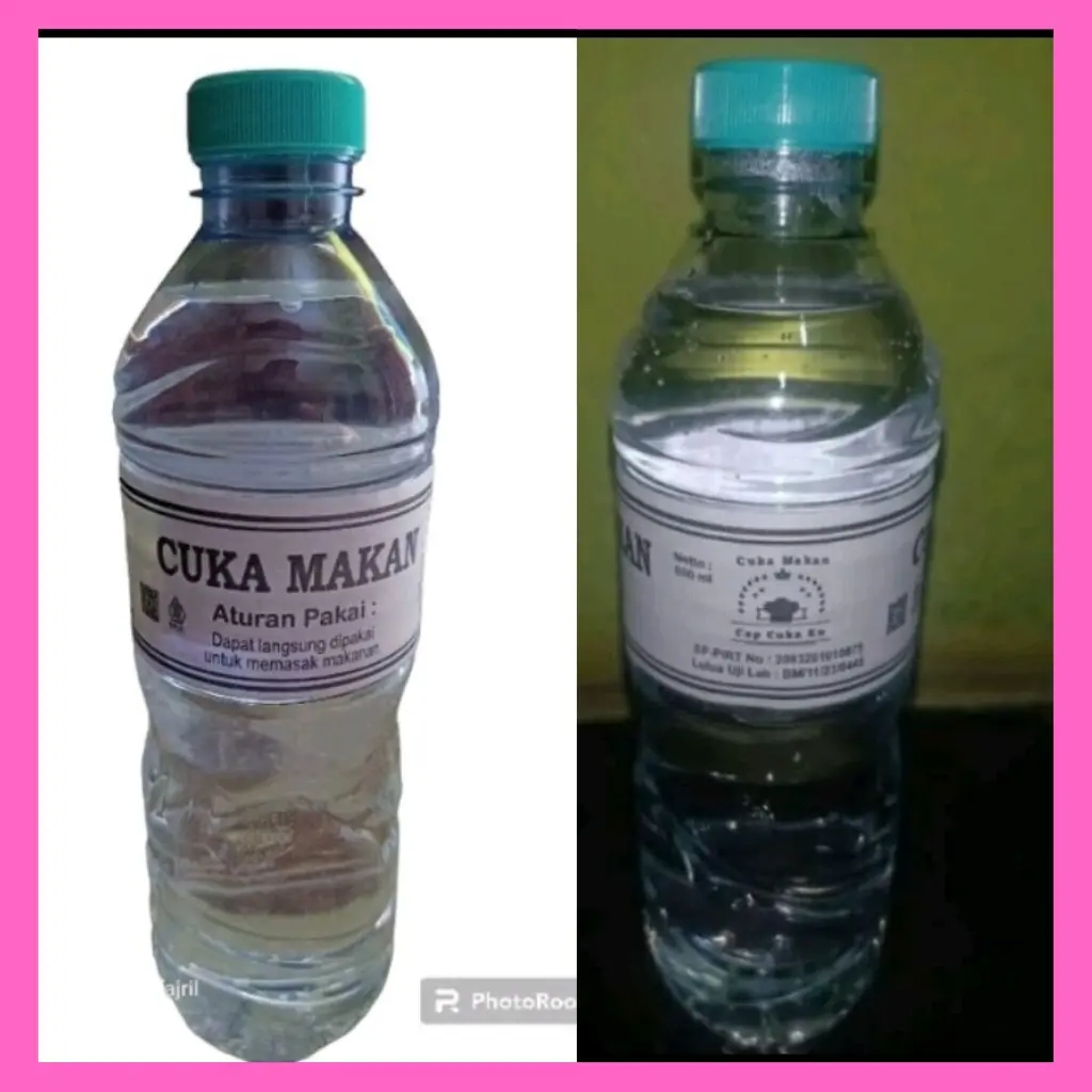 cuka makan cap cuka ku 600 ml 1 dus isi 24