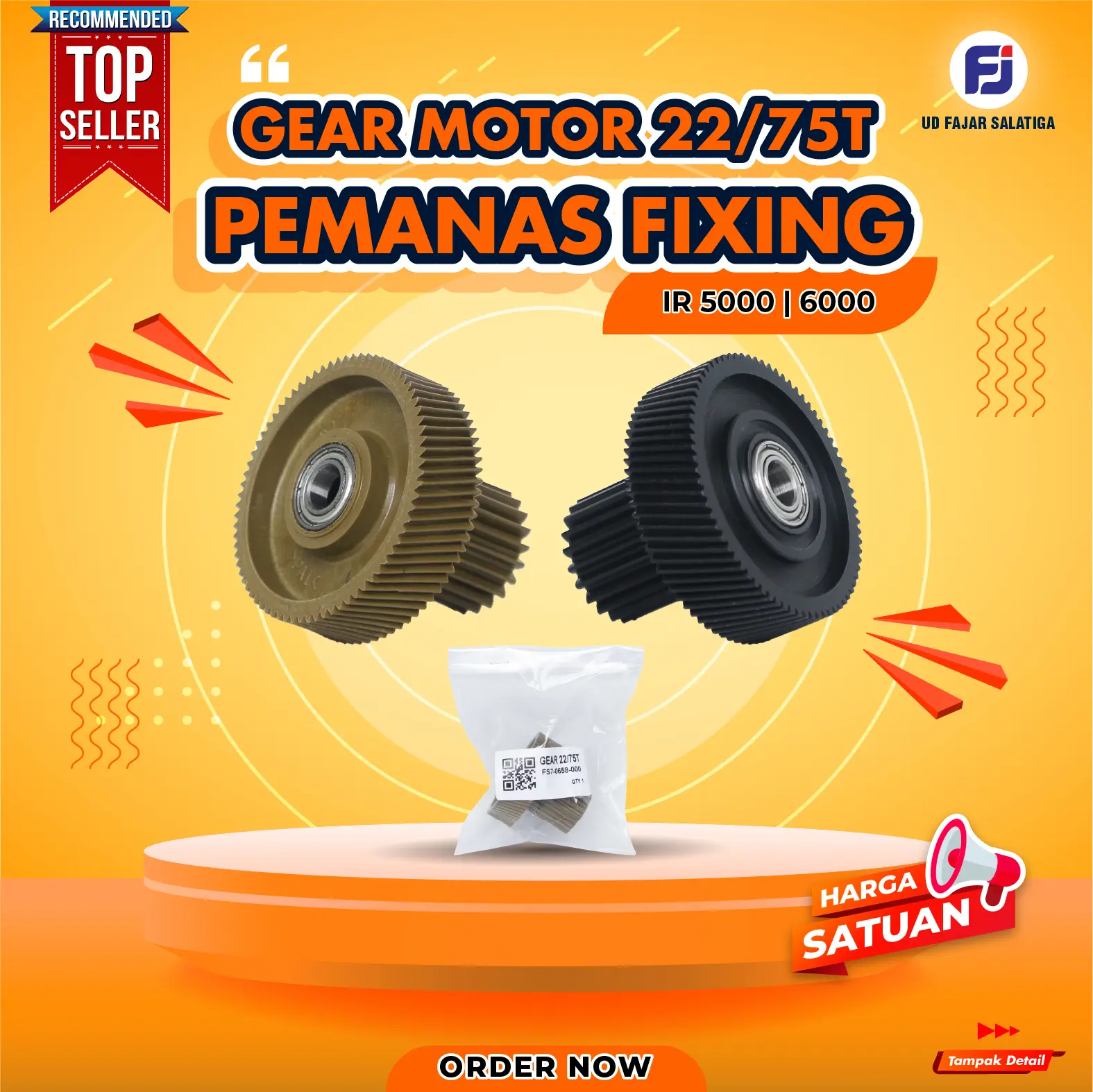 GEAR MOTOR FIXING PEMANAS 22 75T CAN0N IR 5000 6000