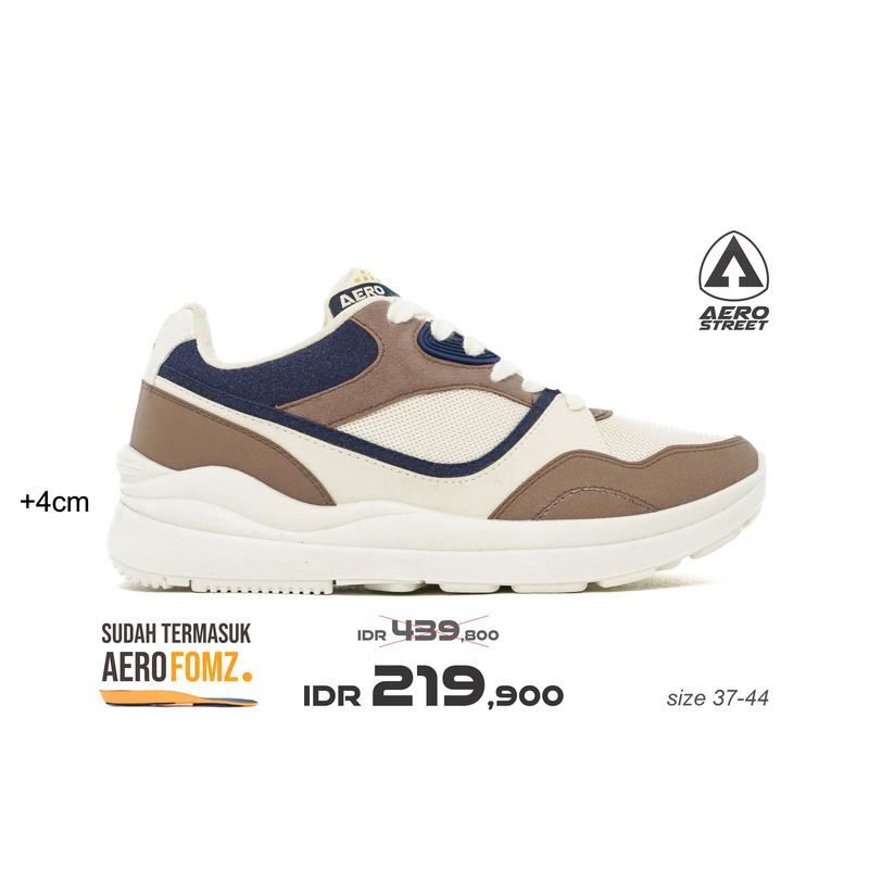 Aerostreet 37-44 Boston Natural Khaki Natural - Sepatu Sneakers Casual 1