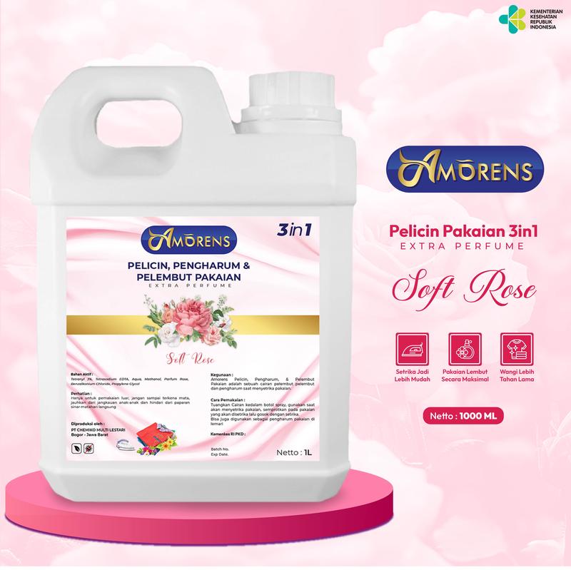 Product Introduction of Amorens Pelicin Setrika Pakaian / Pafum Laundry & Pewangi Pakaian 1 liter 3 in 1 Wangi Tahan Lama [1000ml] 16