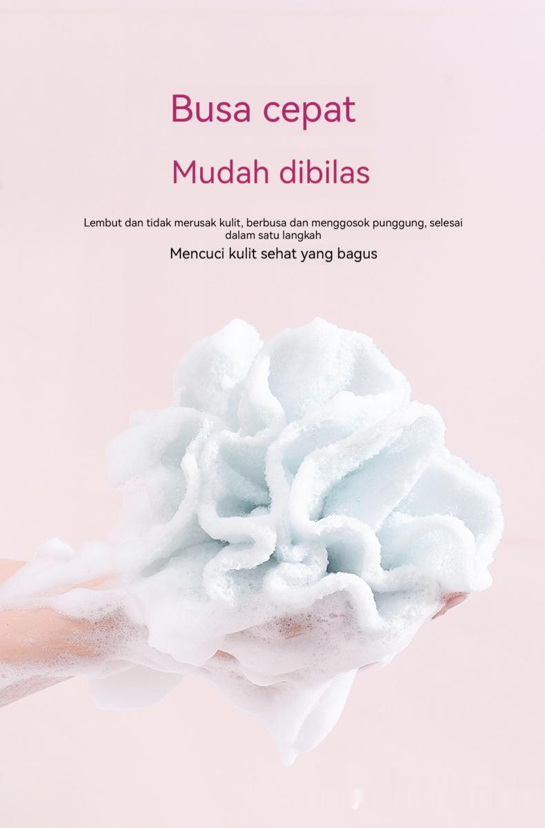 Bola mandi elastis, handuk mandi dua-dalam-satu yang dapat meregangkan punggung, handuk mandi bernilai tinggi untuk menghilangkan lumpur tanpa rasa sakit