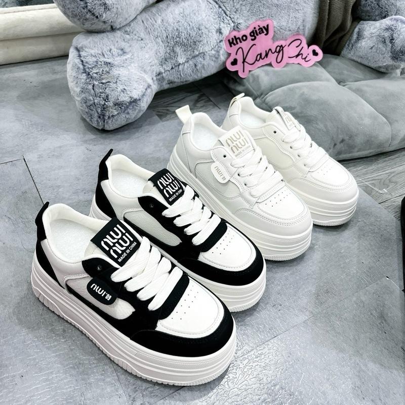 Giày thể thao nữ nâng đế miu full box chuẩn Qc shoese nữ dép nữ 5201