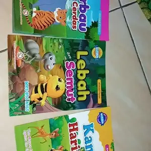 Buku Cerita Anak Bergambar Buku Dongeng Anak Cerita Binatang Lengkap Bilingual Full Colour : Petualangan Anjing Dan Ayam / Burung Onta Dan Kasuari / Landak Yang Kesepian / Kutilang Dan Kenari / Kancil Melawan Harimau / Lebah Dan Semut / Kucing Dan Tikus