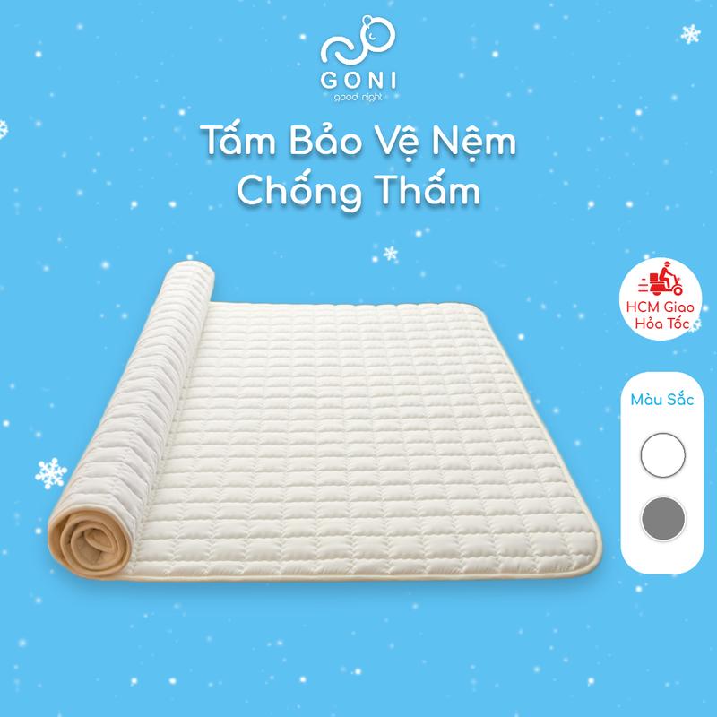 Tấm bảo vệ nệm Goni chống thấm kích thước 1m x 2m 1m2 x 2m 1m4 x 2m 1m6x 2m 1m8 x 2m 2m2 x 2m
