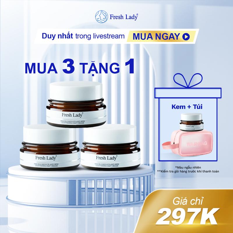 【LIVESTREAM KEM CHĂM SÓC DA CAO CẤP FRESH LADY HỖ TRỢ DƯỠNG SÁNG DA, GIÚP MỜ THÂM NÁM - 15G
