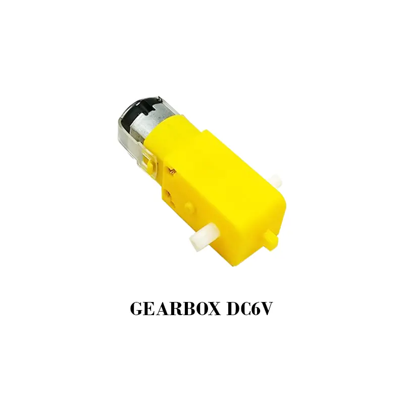 EELIC Gearbox motor DC 6V Motor gearbox untuk smart car arduino car wheel ratio 1:48,Roda ban smart car DIY dinamo gearbox untuk robot warna kuning Microcontroler Dual Axis TT Gear Dinamo Robot Line Mikrokontroler Arduino