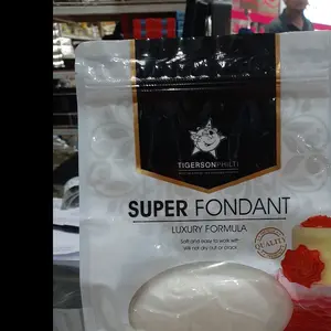 TIGERSON FONDANT PUTIH, BAHAN PENGHIAS CAKE. KUE. TART DLL, HARUM, TIDAK NGENDAL DILIDAH DAN BS DIMAKAN