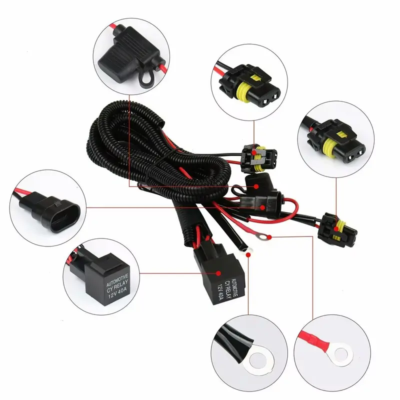 Kabel Relay Lampu Biled Projie LED Motor Mobil H4 1 Lampu dan 2 Lampu Car Kendaraan 2