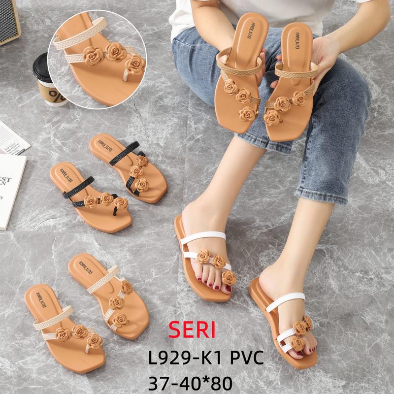 Sandal Jelly Jepit | Sandal Jepit Tali L929-K1 | Sandal Jepit Motof Bunga Sendal Wanita Flat 5