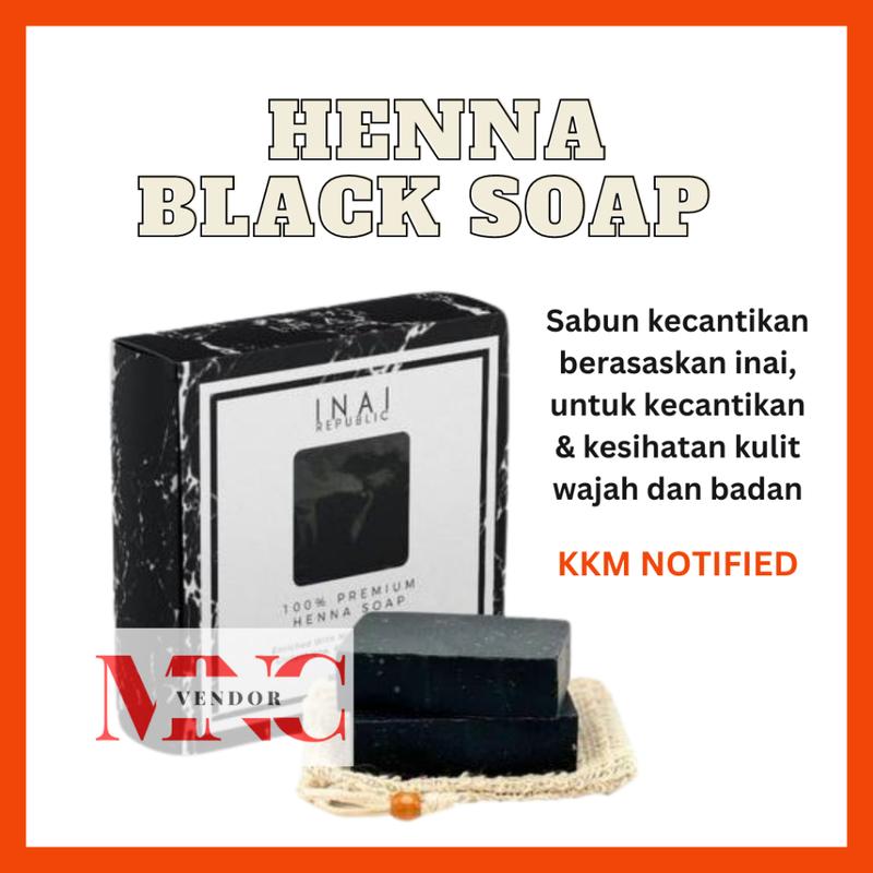 Inai Republic Henna Black Soap Sabun Inai Asli Charcoal Cleanser ...