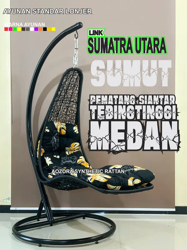 SUMUT MEDAN BINJAI DELISERDANG Ayunan Gantung Rotan Sintetis All TYPE STD and JUMBO 4