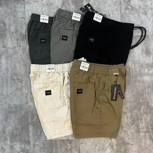 Celana boardshort pria unisex pria dan wanita pinggang karet