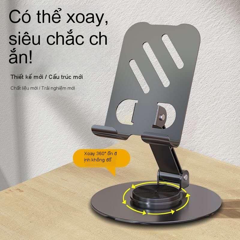 Giá Đỡ Điện Thoại Di Động Để Bàn Xoay 360 Độ Nâng Gấp Gọn Kim Loại Tiết Kiệm Không Gian Phù Hợp Cho Xem Video Làm Việc Và Giải Trí