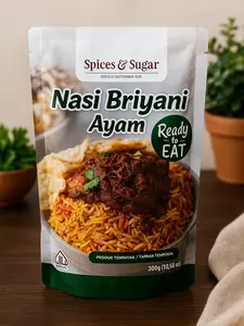 Nasi Briyani Ayam 250g Makanan Siap Saji Ready To Eat Nasi Timur Tengah Instant Kemasan Pouch Tinggal Dipanaskan dan Siap Santap by Spice's & Sugar