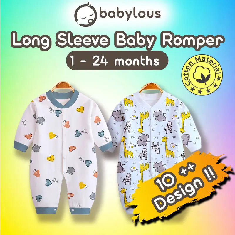 Baju Raya Baby Boy Sampin Rompers 2024 Modern Design Soft Cotton