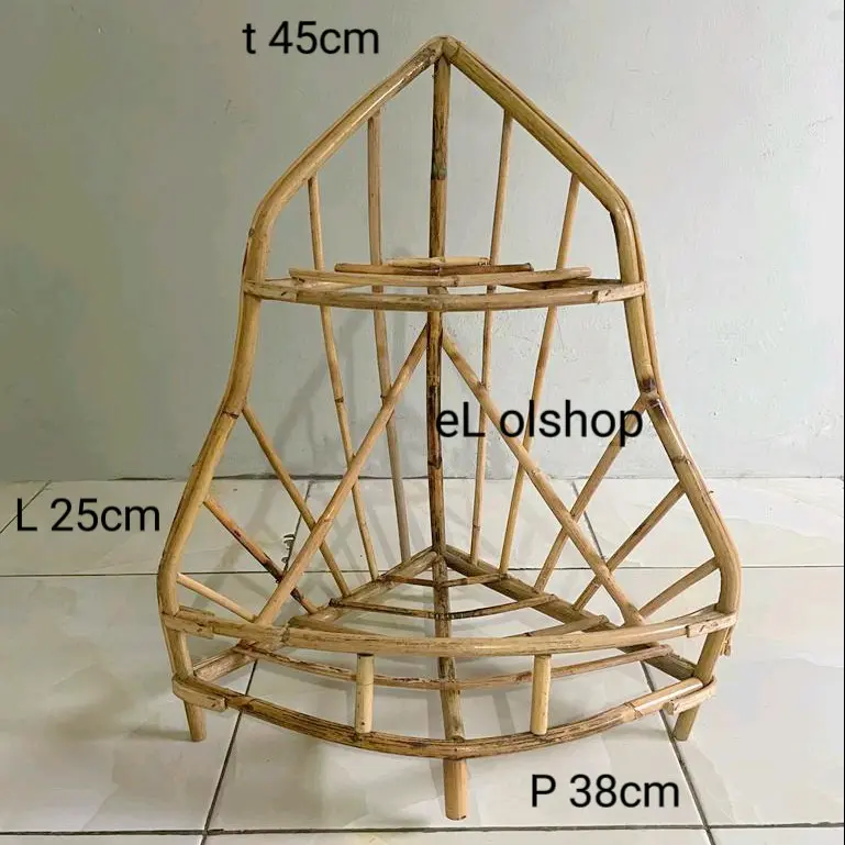 Keranjang Parsel Rotan Susun 2 Tinggi 45cm - Harga untuk 1 Pcs