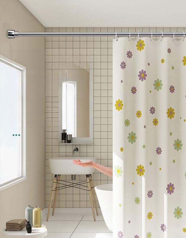 Product Introduction of Punch-Free Telescopic Rod Installation-Free Clothing Rod Stainless Steel 304 Pendant Bedroom Curtain Hanging Rod Shower Curtain Rod Rod Rod Jackstay 0