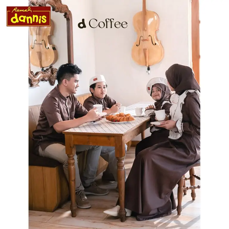 [RUMAH DANNIS]  SALE Couple Sarimbit Busana Pakaian Koko Dres Abaya Gamis Setelan baju Muslim anak laki laki perempuan Dewasa Dannis D' Coffee Diskon15% Pasangan