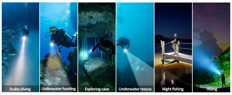 Product Introduction of Professional Waterproof Super Bright Dive Lantern IPX8 Diving Flashlight Torch with 2000 Lumens and 80 Degrees Beam Angle 32