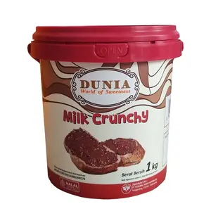 DUNIA SPREAD CRUNCHY MILK 1 KG PAIL coklat duniagocrunchy