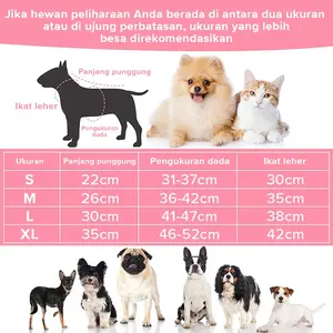 Jas hujan transparan hewan peliharaan kucing dan anjing tahan air