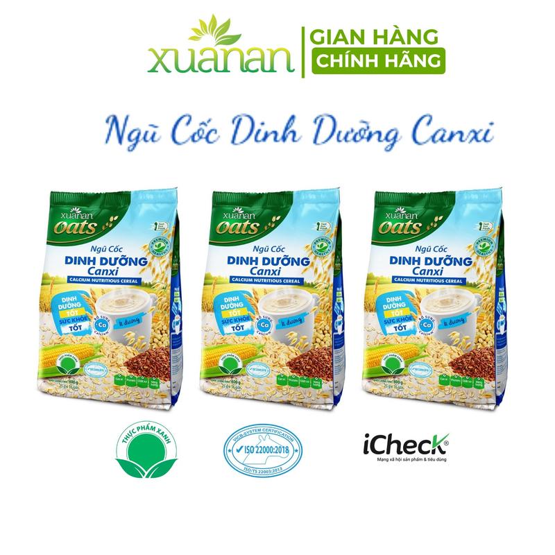 Combo 3 Túi Ngũ Cốc Dinh Dưỡng Canxi Xuân An 400G
