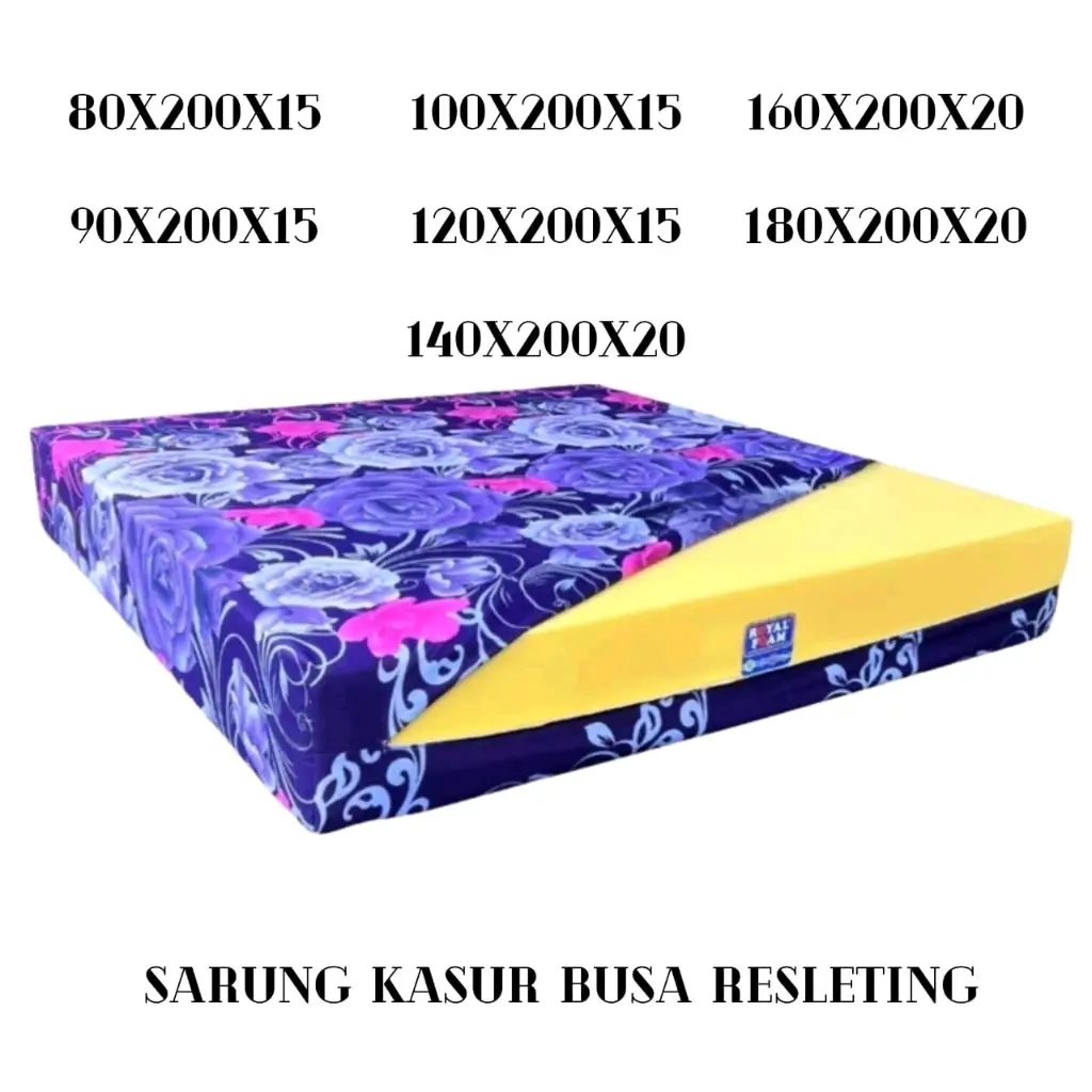 sprei resleting motif bunga ukuran 180 / sarung kasur resleting bunga terbaru tanpa Bantal
