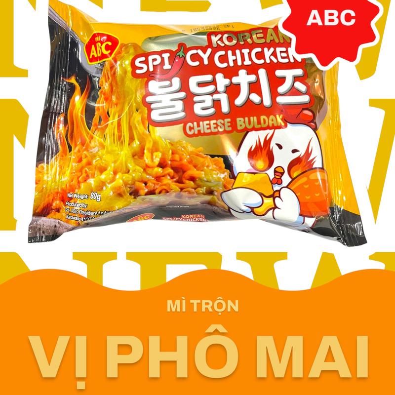 Combo 5 Gói Mì ABC Vị Gà Cay Phô Mai 80gram