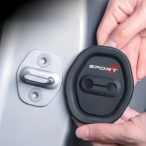Juego de almohadillas de silicona para cerradura de puerta de auto (4 piezas), absorbe impactos y previene colisiones, diseño de amortiguador grueso, duradero y silencioso