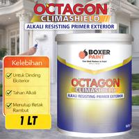 Gambar (1 LT) Cat Dasar Tembok Exterior Premium OCTAGON Climashield Alkali Resisting Primer Exterior - Kaleng 1 LT dari Boxer Paint Official Store Kab. Sidoarjo 1 Tokopedia