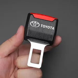 2Pcs Colokan Safety Belt Mobil Mematikan Alarm Warning dengan Logo Toyota Aksesori Universal Seat Belt Buckle Colokan / Sabuk Pengaman Mobil / Colokan Seat Belt Buzzer Stopper