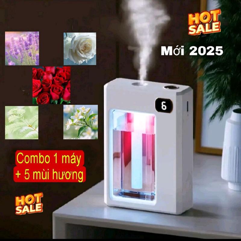   PM20  Combo máy xong + 5 tinh dầu khác nhau tạo độ ẩm thơm phòng 30-40m2 treo tường có thể sạc 