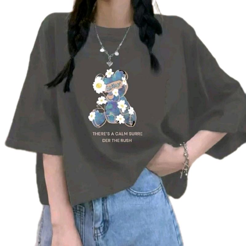 Crop Top Wanita 3/4 Dewasa & Remaja Terbaru Combeb - Model Terbaru - Distro, Combed, Polos, Tebal, Kaos, Panjang, Katun, Oversize, Oblong Nyaman Cewek T-Shirt Tee Unisex 1
