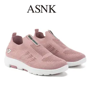 ASNK.SEVEN_DAY SEPATU RAJUT WANITA SLIP ON OLAHRAGA TANPA TALI SPORT SHOES A8-Q