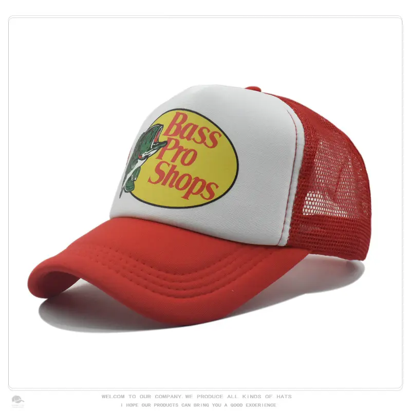 2024 Dragon Year New Popular Bassproshops Printed Baseball Cap Female Summer Mesh Hat Male Outdoor Sun Shade Driver Cap Wholesale Sports Outdoor Hat