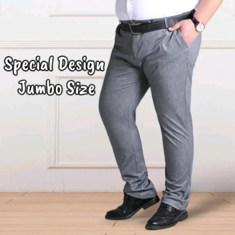 CELANA PRIA FORMAL PRIA JUMBO UKURAN 39-44 Slim-fitting