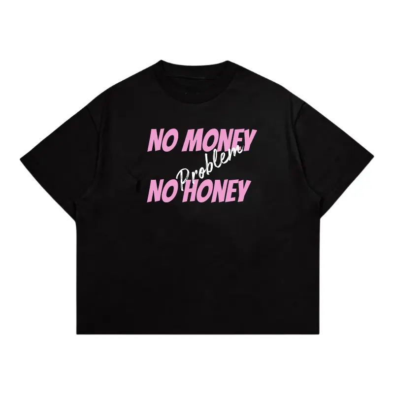 Kaos Boxy Pria No Money No Honey / T-Shirt Boxy Oversize / Baju Boxy Cowok