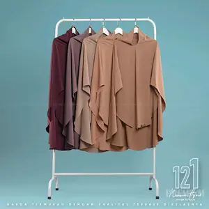 Long Khimar  Syari Non Ped Bahan Marbela Anti UV - Nissa Hijab (Dark Series)