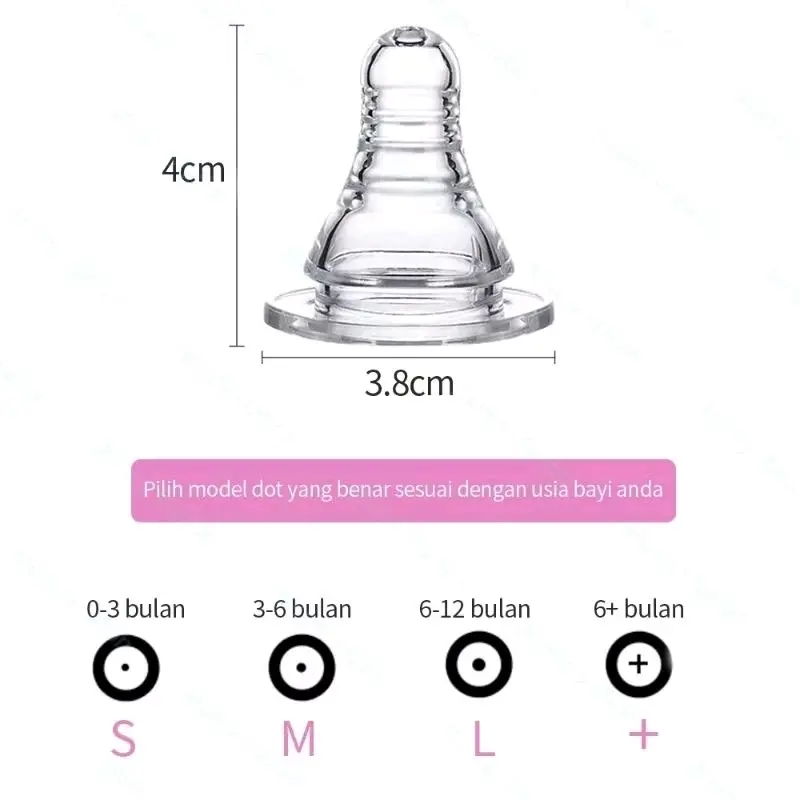 1pc Dot Bayi Botol Susu Leher Slimneck standar 2