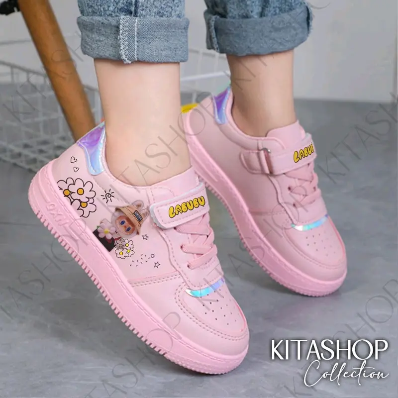 SEPATU SNEAKERS ANAK PEREMPUAN/SEPATU LABUBU/SEPATU SEKOLAH ANAK 1