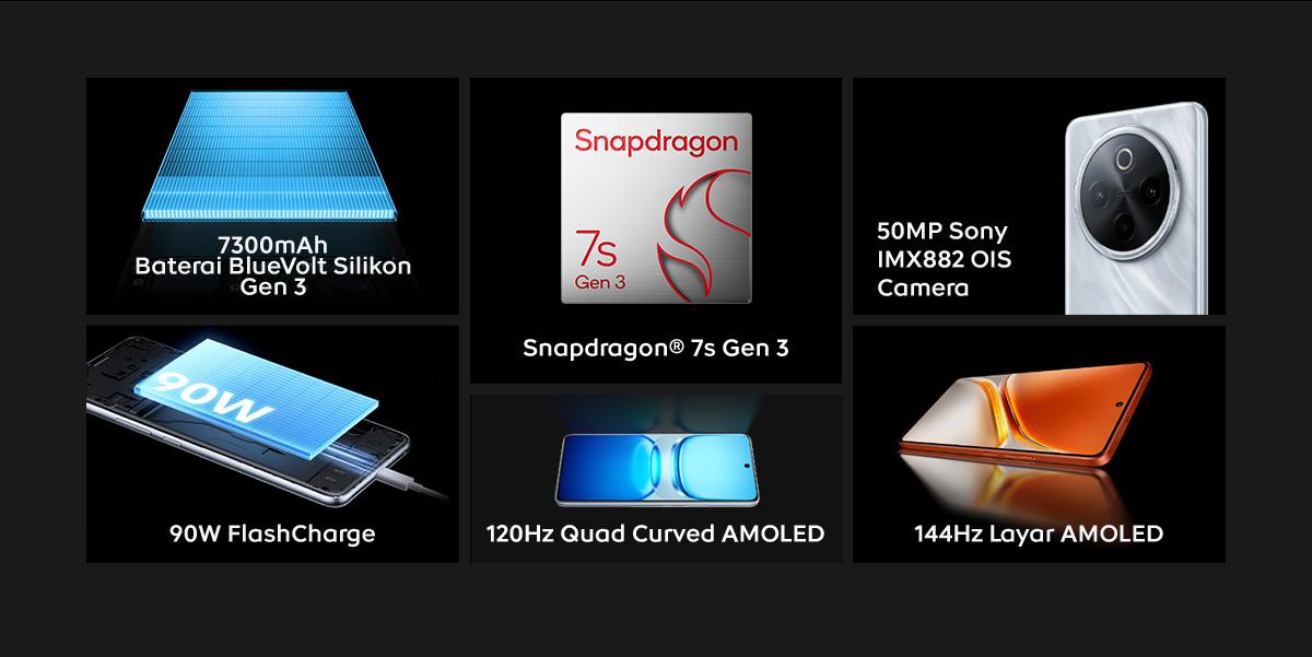 vivo iQOO Z10 , 7300mAh + 90Watt, Snapdragon 7s Gen 3, AnTuTu 822,705, 120Hz Quad-Curved AMOLED, 50MP Sony IMX + OIS