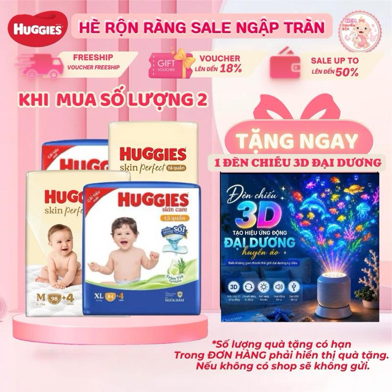 TÃ QUẦN HUGGIES MEGAJUMBO SKINCARE/ SKIN PERFECT Size M/L/XL/XXLMIẾNG
