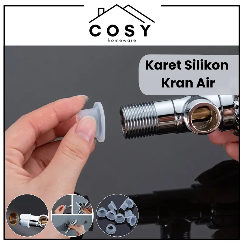 COSY Karet Silikon Pengganti Sealtape Kran Air Silicon Rubber Ring Anti Rembes Anti Bocor Karet Seal Silicone 1/2 inch Karet Serbaguna Keran