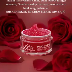 Milmicha Bright & Glow Red Jelly Moisturizer 30g - Hydrates Up to 72 Hours - Merek Apa Saja - Cocok untuk Semua Jenis Kulit